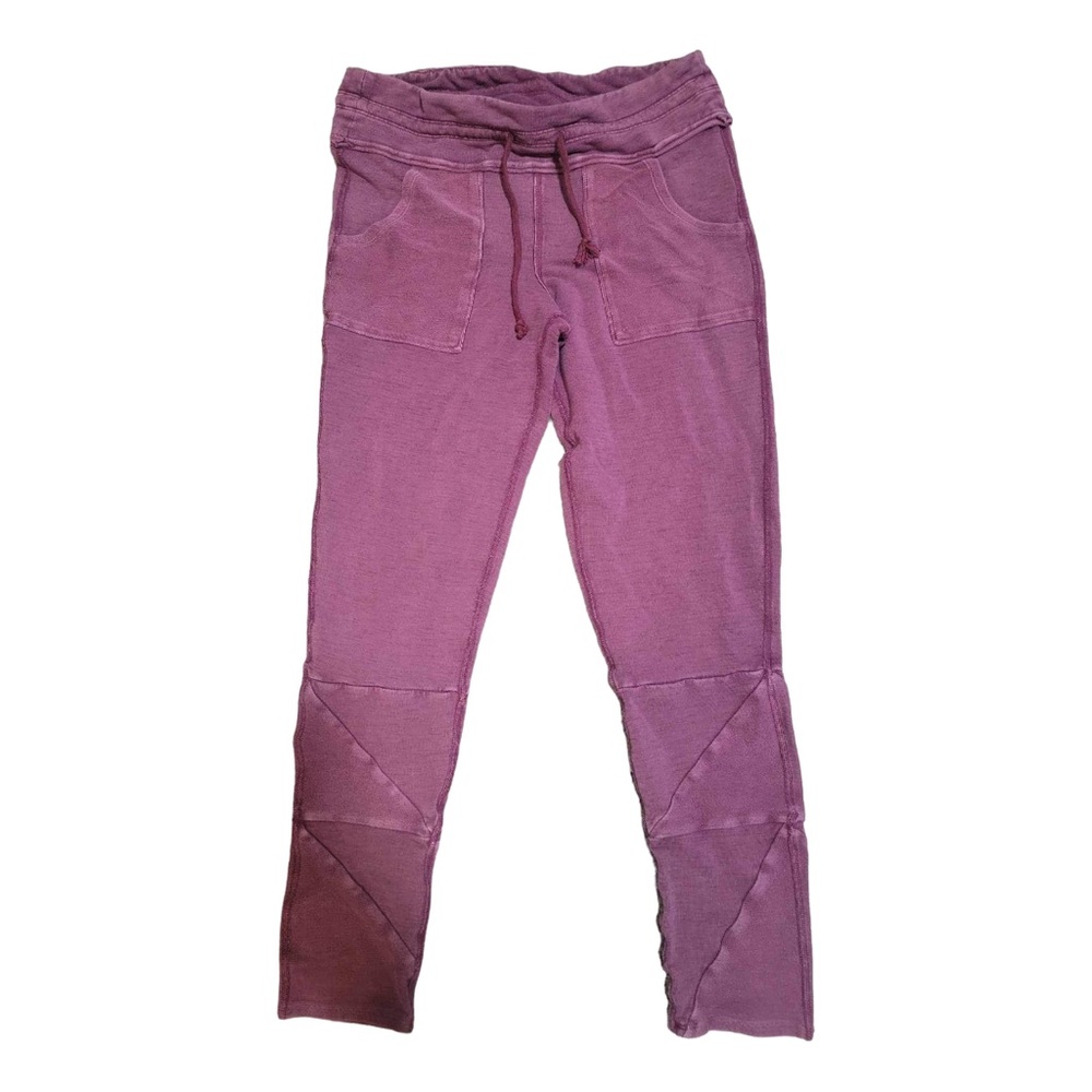 Free People Movement Fitted Pants Size Large NWOT Adjustable Waist Mulberry